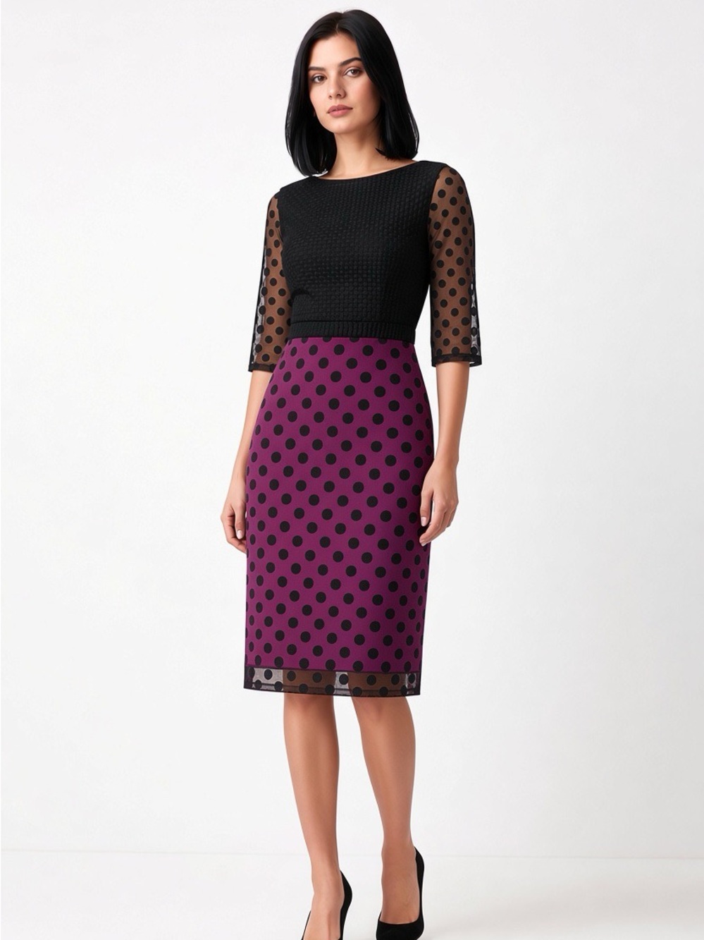 $600 Milly Polka Dots Embroidered Laced Dress Size 2 Women’s